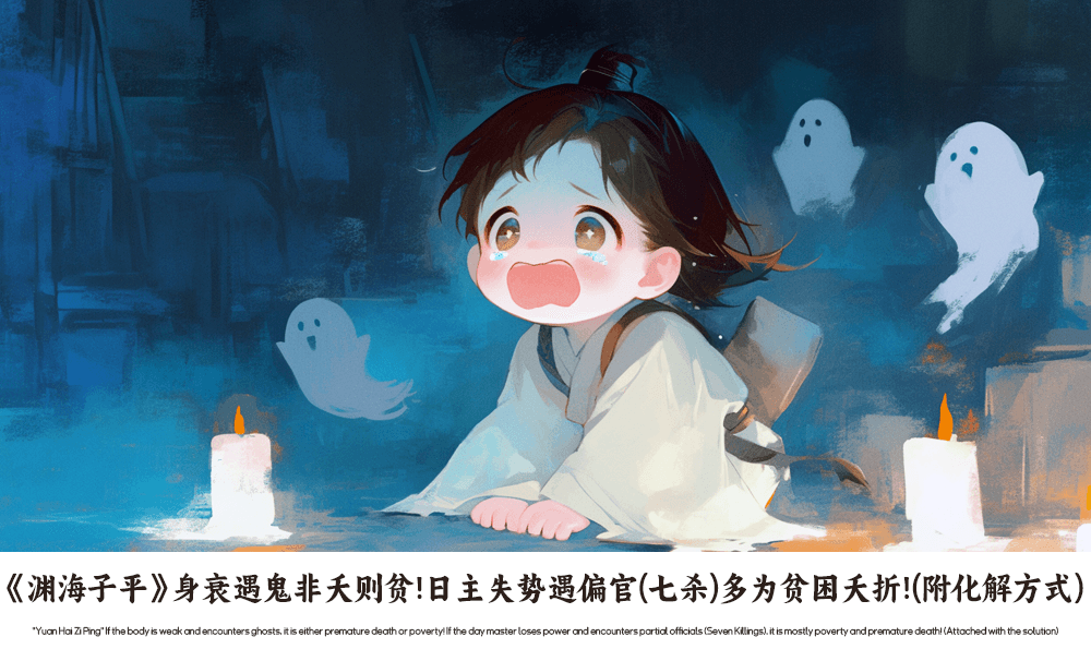 《渊海子平》身衰遇鬼非夭则贫！日主失势遇偏官（七杀）多为贫困夭折！（附化解方式）