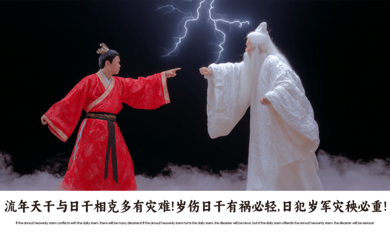流年天干与日干相克