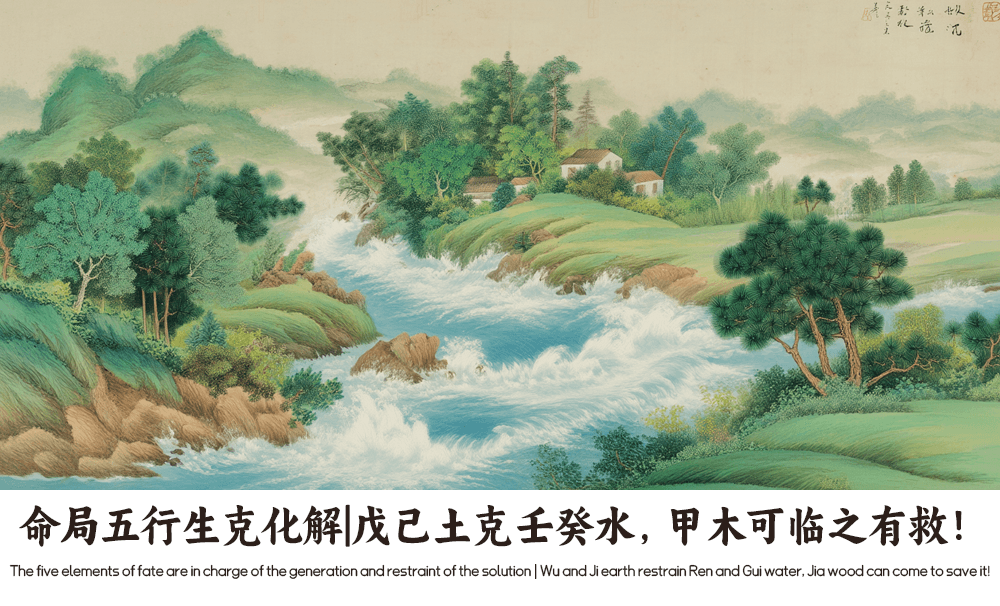 命局五行生克化解|戊己土克壬癸水，甲木可临之有救！