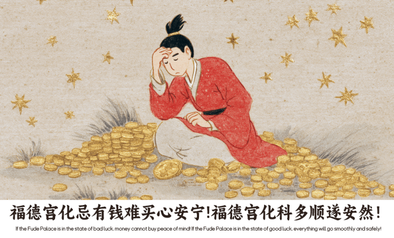 福德宫化忌有钱难买心安宁！福德宫化科多顺遂安然！