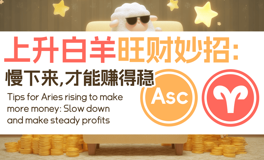 上升白羊旺财妙招：慢下来，才能赚得稳