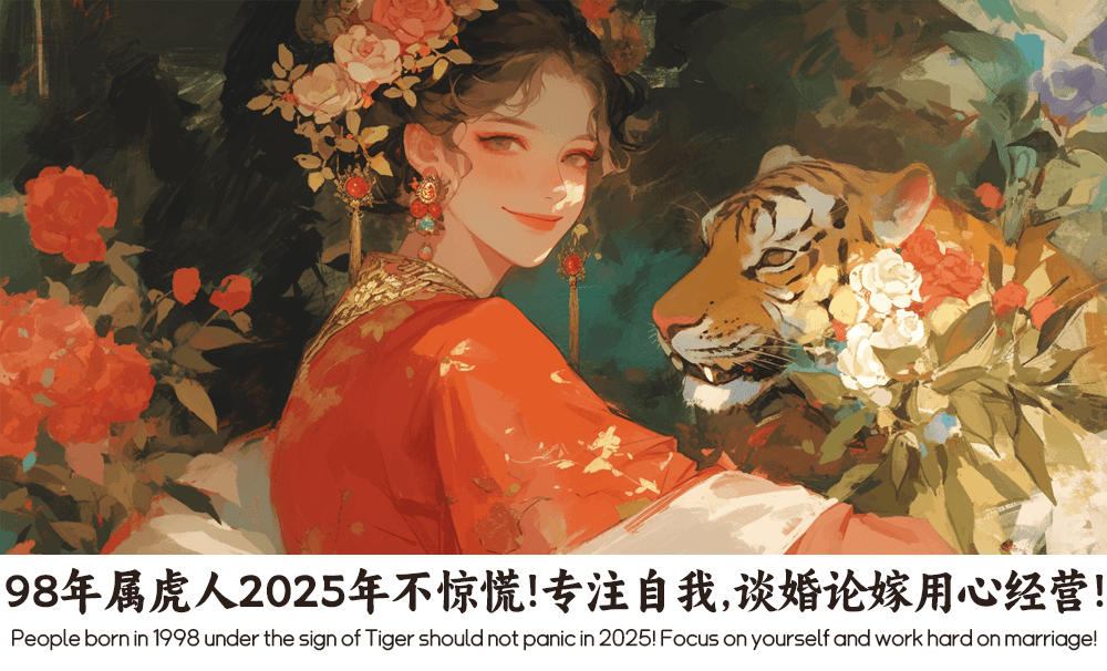 98年属虎人2025年不惊慌！专注自我，谈婚论嫁用心经营！