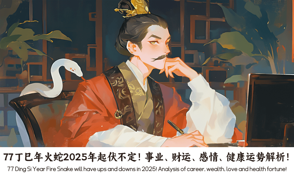 77丁巳年火蛇2025年起伏不定！事业、财运、感情、健康运势解析！