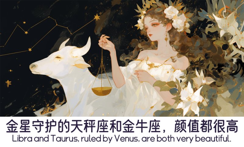 金星守护的天秤座和金牛座的颜值水平