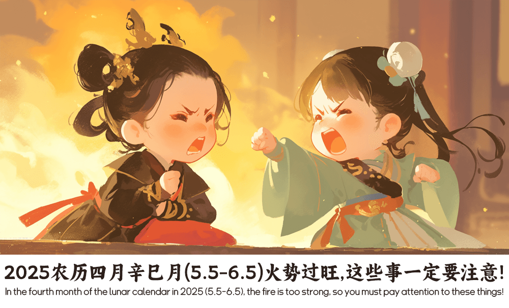 2025农历四月辛巳月（5.5-6.5）火势过旺，这些事一定要注意！
