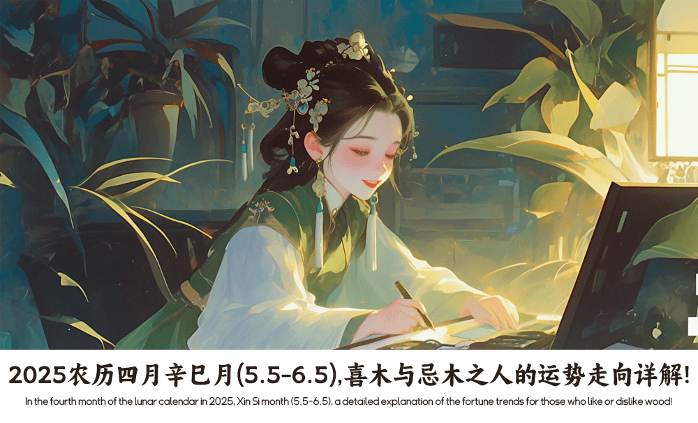 2025农历四月辛巳月（5.5-6.5），喜木与忌木之人的运势走向详解！
