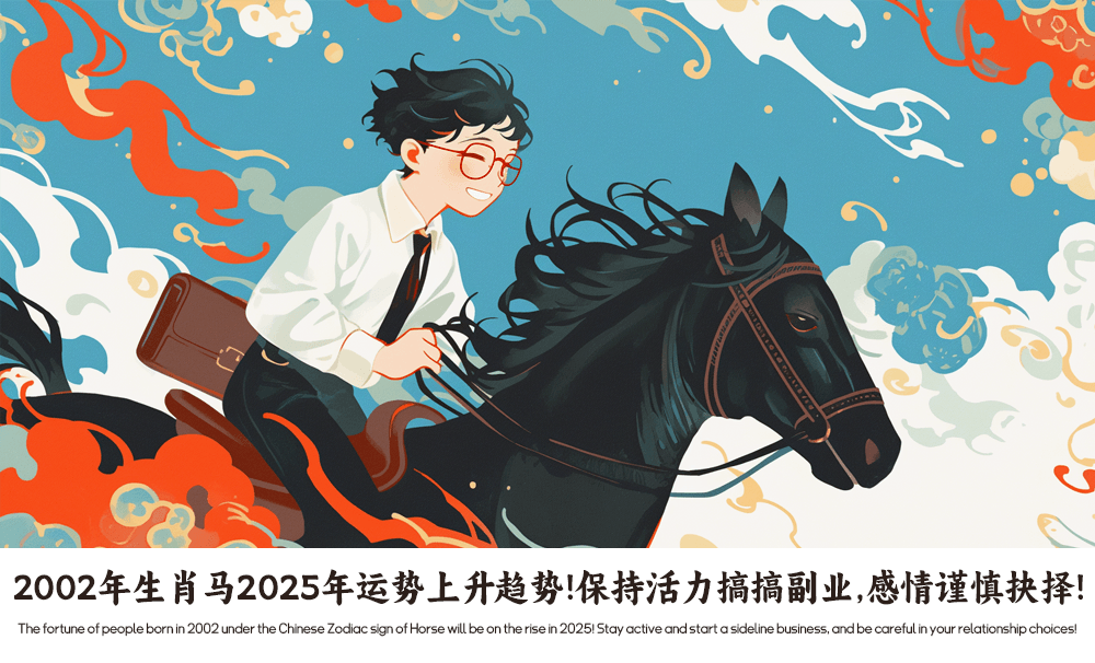 2002年生肖马2025年运势上升趋势！保持活力搞搞副业，感情谨慎抉择！