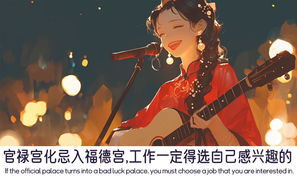 官禄宫化忌入福德宫，工作一定得选自己感兴趣的