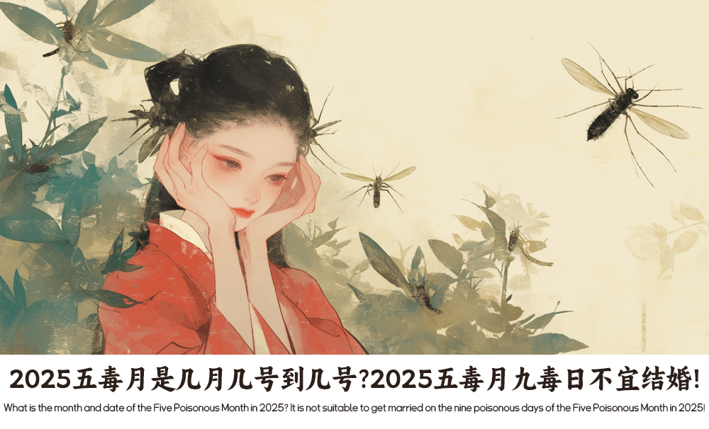 2025五毒月是几月几号到几号？2025五毒月九毒日不宜结婚！