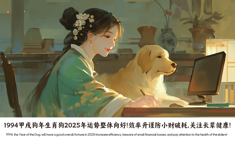 1994甲戌狗年生肖狗2025年运势整体向好！效率升谨防小财破耗，关注长辈健康！