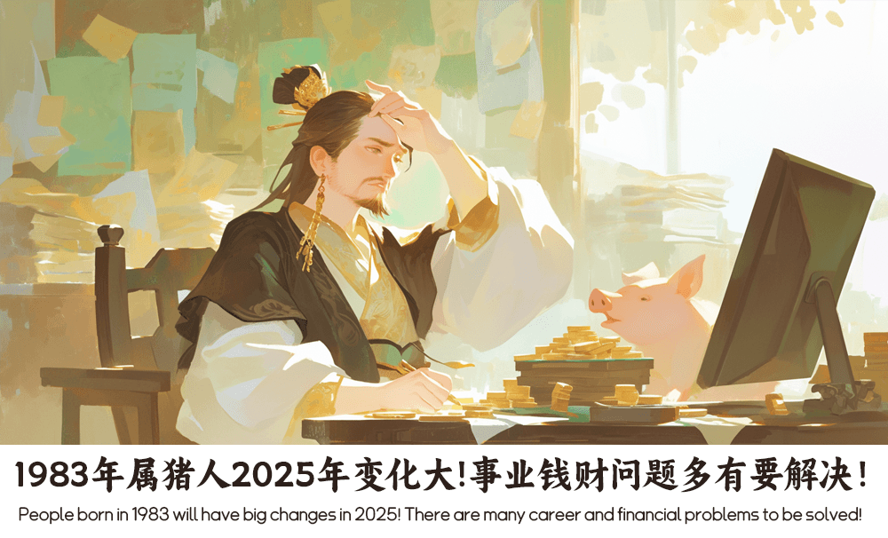 1983年属猪人2025年变化大！事业钱财问题多有要解决！