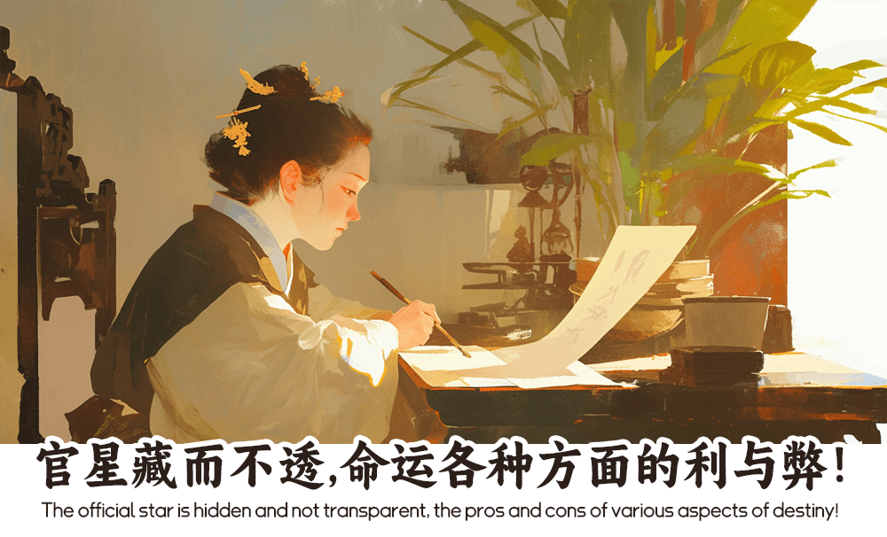 官星藏而不透，命运各种方面的利与弊！