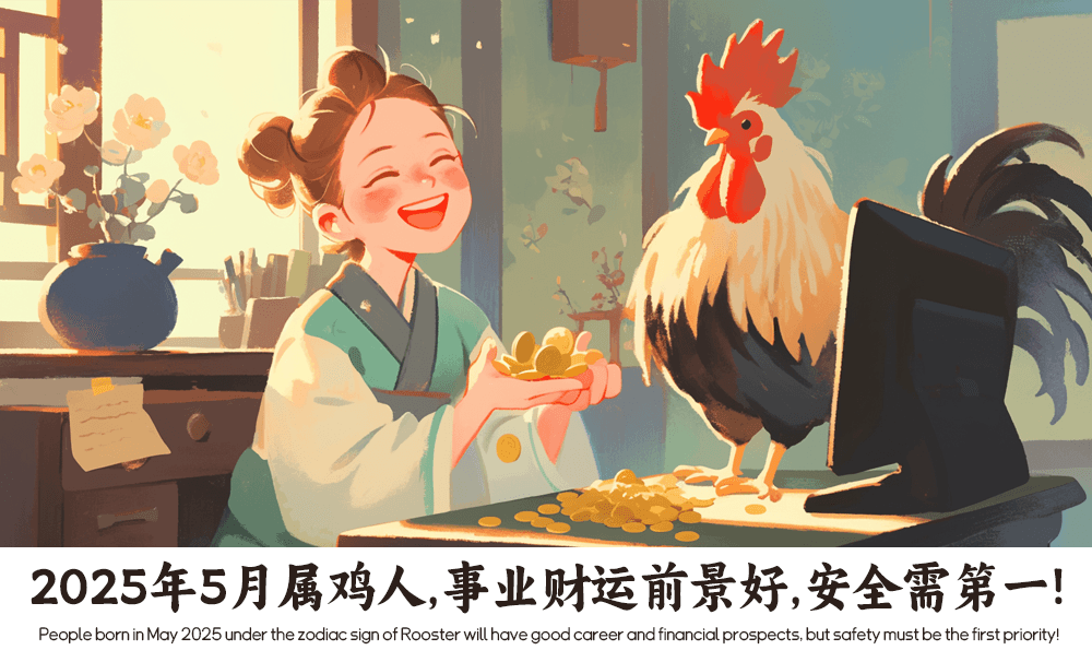 2025年5月属鸡人，事业财运前景好，安全需第一！