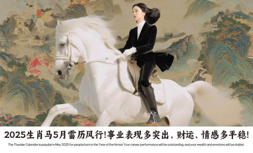 2025生肖马5月雷历风行！事业表现多突出，财运、情感多平稳！