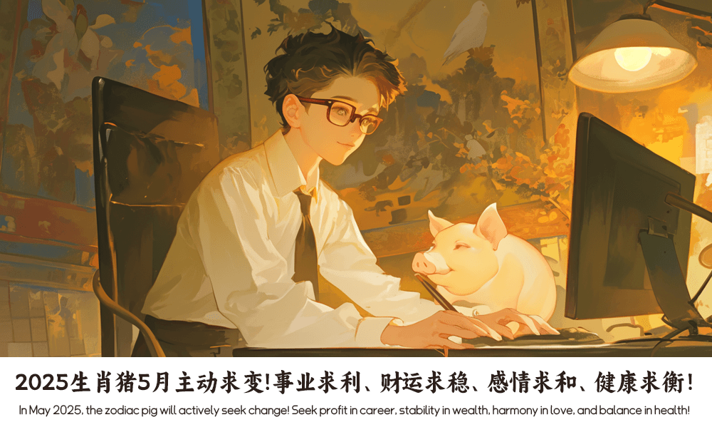 2025生肖猪5月主动求变！事业求利、财运求稳、感情求和、健康求衡！