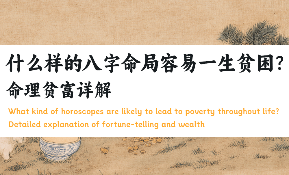 什么样的八字命局容易一生贫困？命理贫富详解