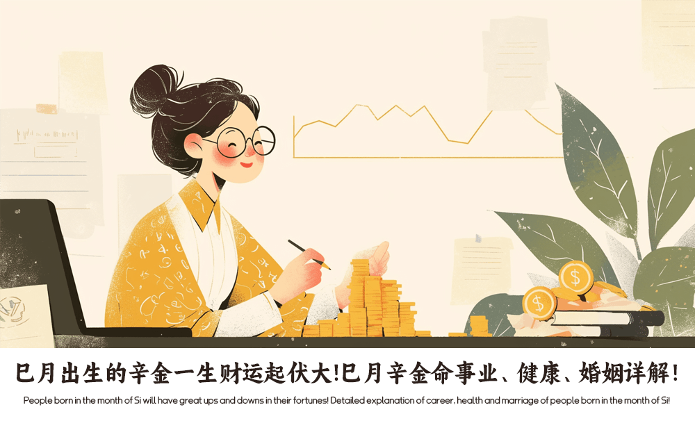 巳月出生的辛金一生财运起伏大！巳月辛金命事业、健康、婚姻详解！