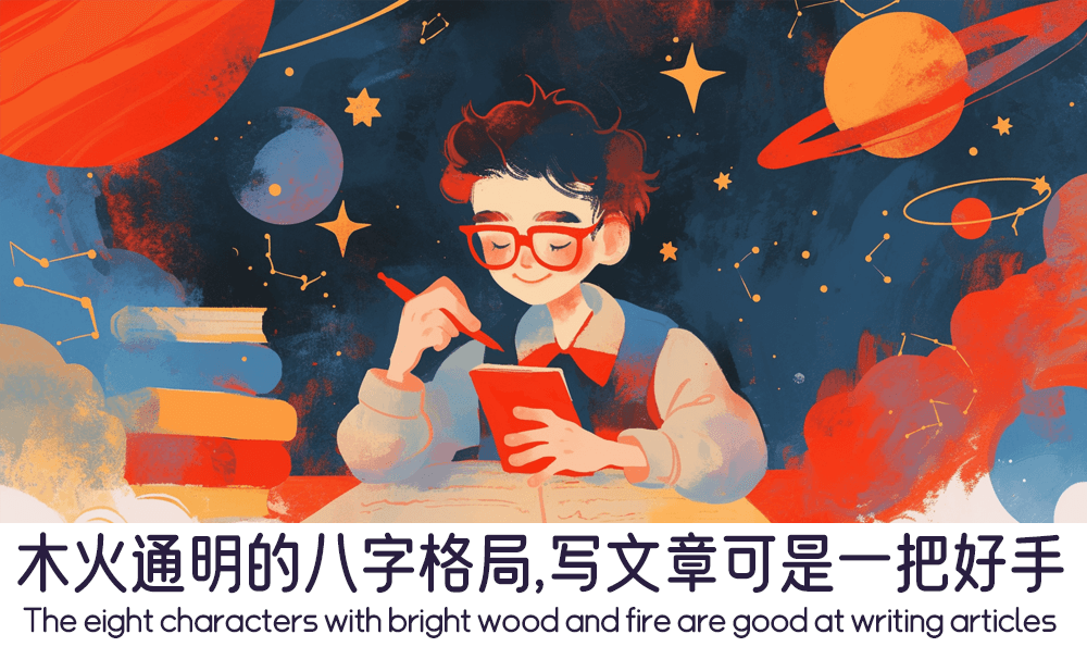 木火通明的八字格局，写文章可是一把好手