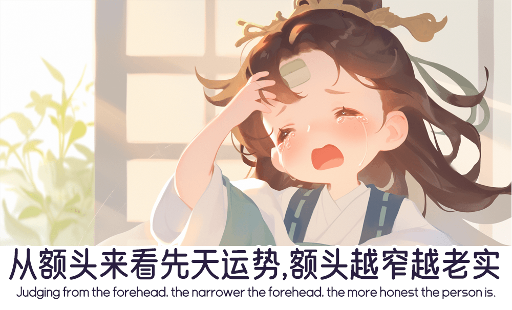 从额头来看先天运势，额头越窄越老实