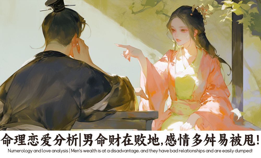命理恋爱分析|男命财在败地，感情多舛易被甩！