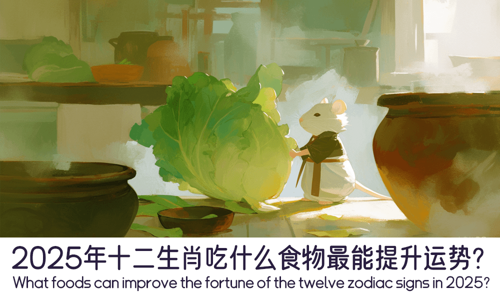 2025年十二生肖吃什么食物最能提升运势？鼠鼠多吃生菜芯