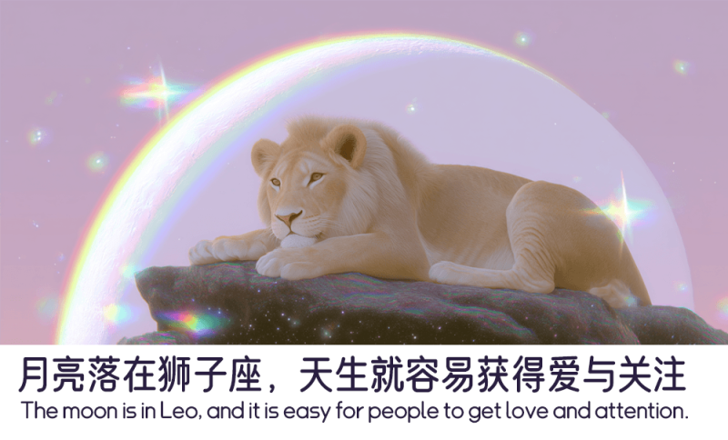 月亮落在狮子座的人