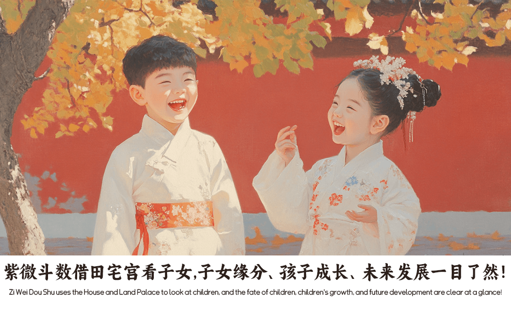紫微斗数借田宅宫看子女，子女缘分、孩子成长、未来发展一目了然！