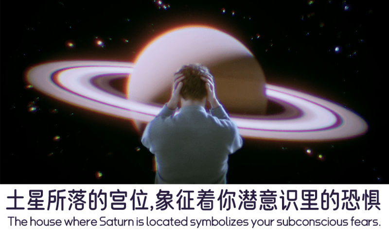 土星所落的宫位象征着潜意识里的恐惧