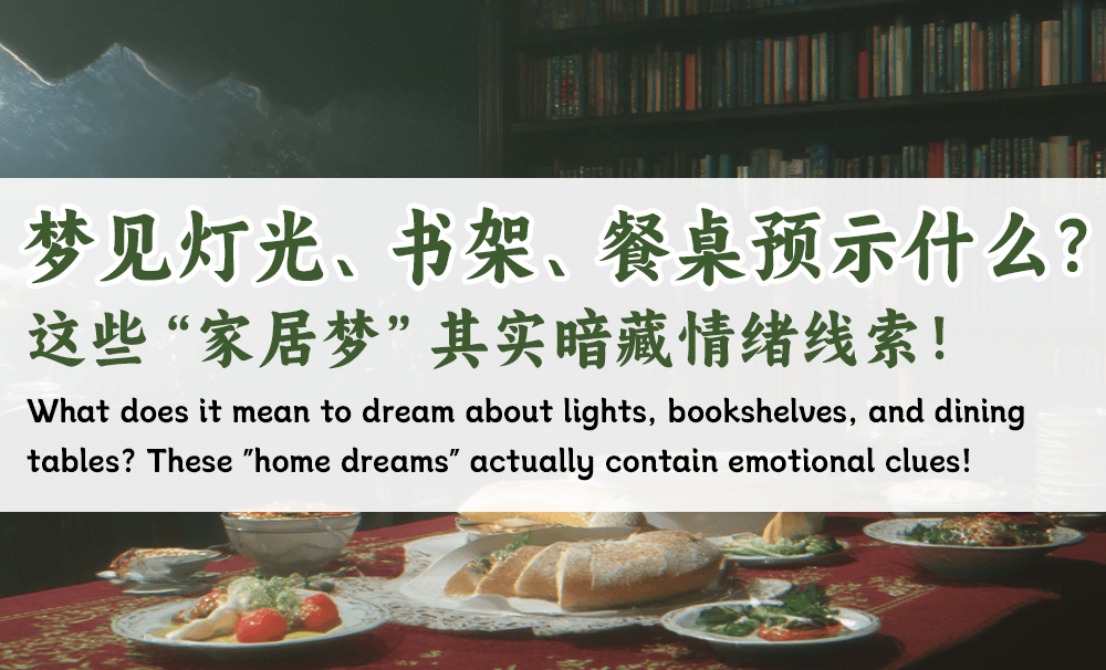 梦见灯光、书架、餐桌预示什么？这些“家居梦”其实暗藏情绪线索！