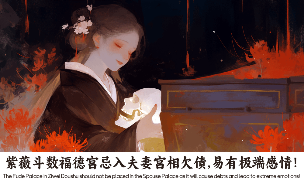 紫薇斗数福德宫忌入夫妻宫相欠债，易有极端感情！