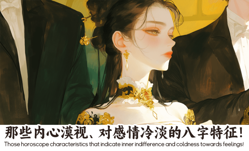 内心漠视、对感情冷淡的八字特征