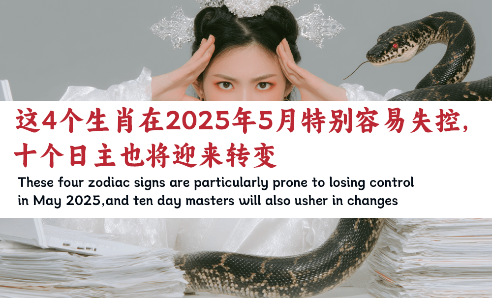 这4个生肖在2025年5月特别容易失控，十个日主也将迎来转变