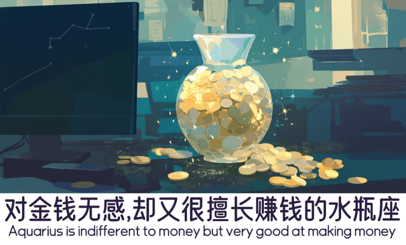 对金钱无感，却又很擅长赚钱的水瓶座