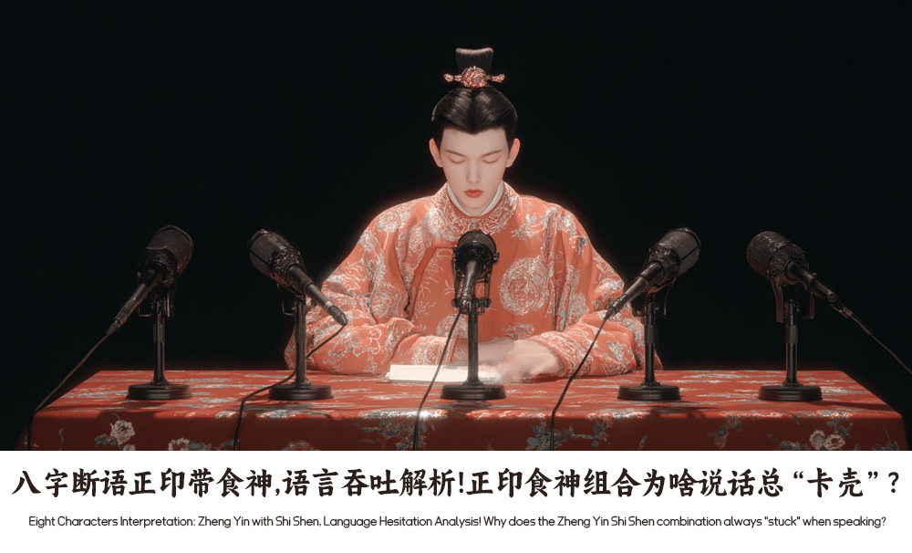 八字断语正印带食神，语言吞吐解析！正印食神组合为啥说话总“卡壳”？