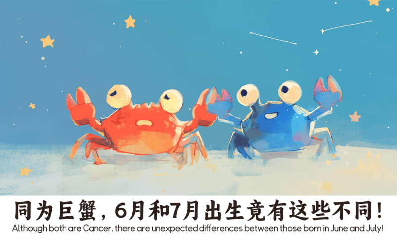 同为巨蟹，6月和7月出生竟有这些不同！