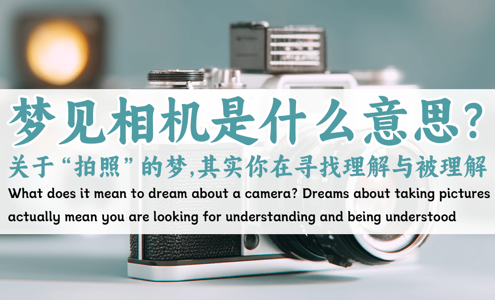 梦见相机是什么意思？关于“拍照”的梦，其实你在寻找理解与被理解