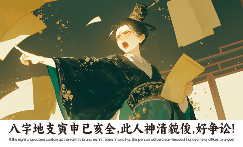 八字地支寅申已亥全