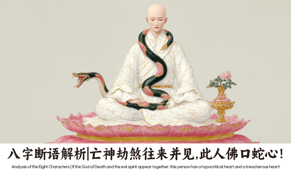 八字断语解析|亡神劫煞往来并见，此人佛口蛇心！