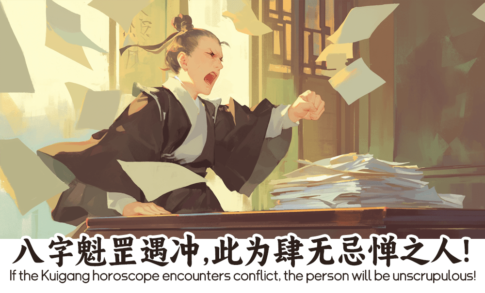 八字魁罡遇冲，此为肆无忌惮之人！