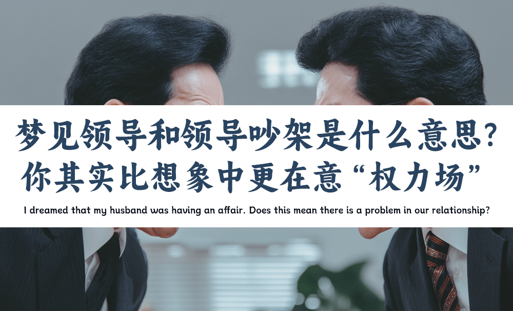 梦见领导和领导吵架是什么意思？你其实比想象中更在意“权力场”