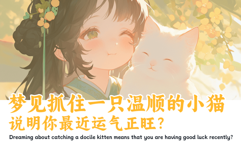 梦见抓住一只温顺的小猫