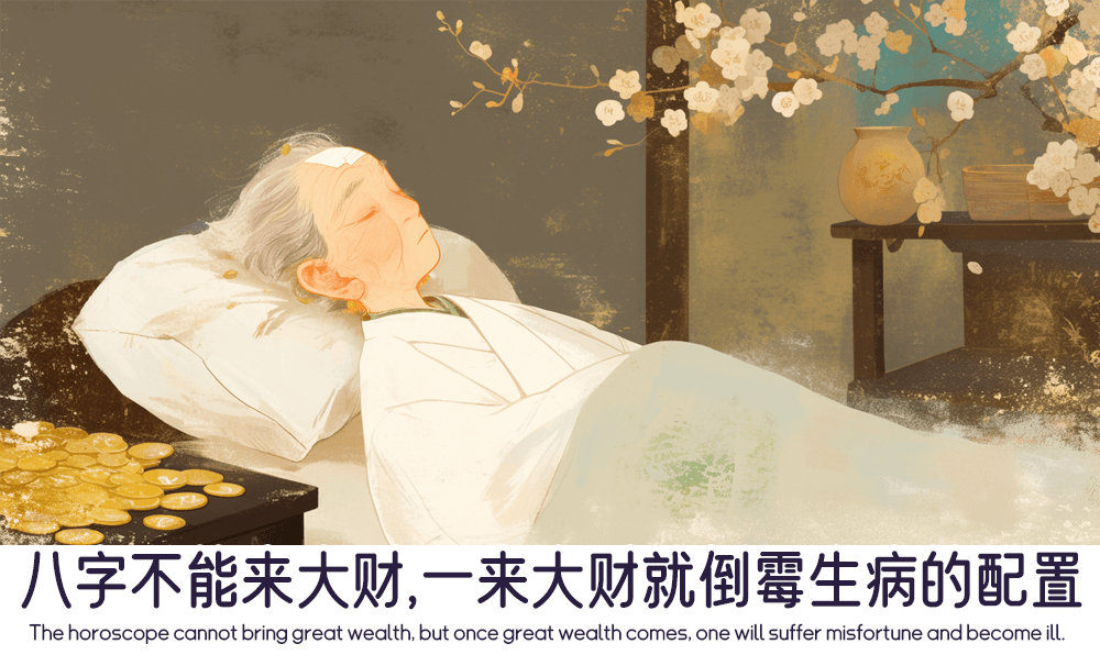 八字不能来大财，一来大财就倒霉生病的配置