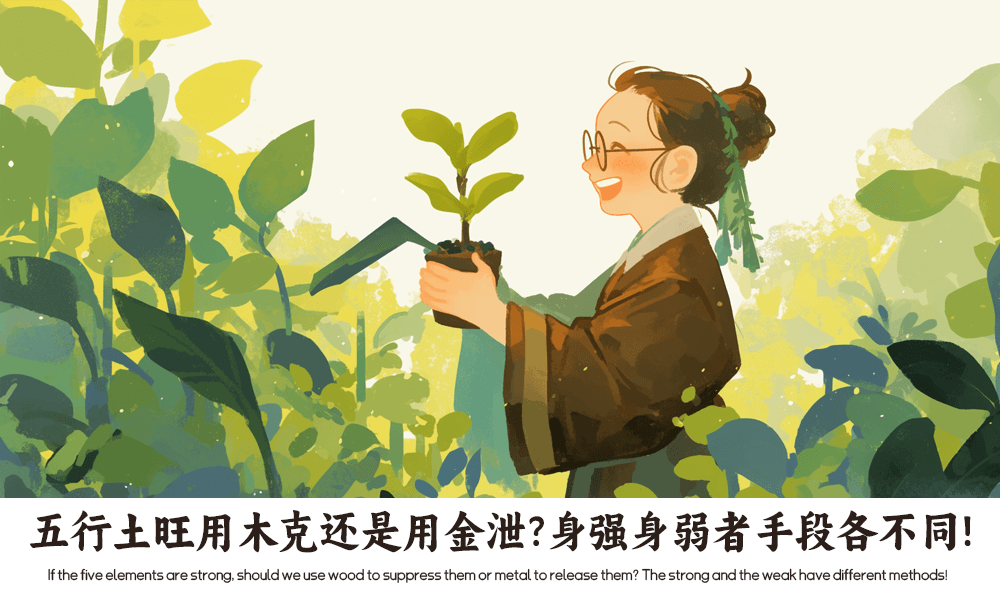 五行土旺用木克还是用金泄？身强身弱者手段各不同！