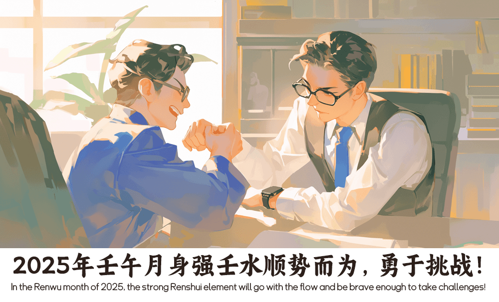 2025年壬午月身强壬水顺势而为，勇于挑战