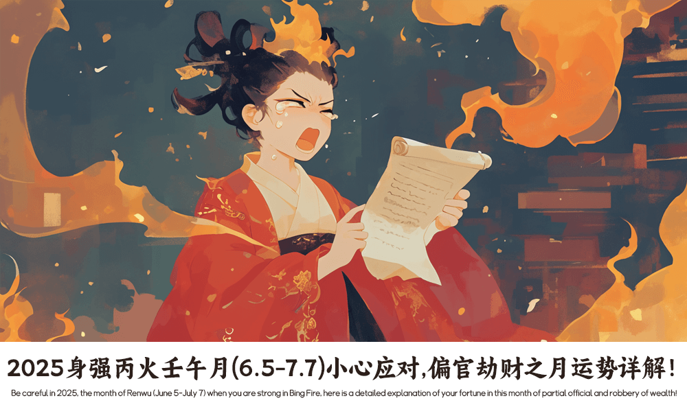 2025身强丙火壬午月（6.5-7.7）小心应对，偏官劫财之月运势详解！