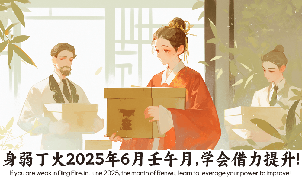 身弱丁火2025年6月壬午月，学会借力提升！