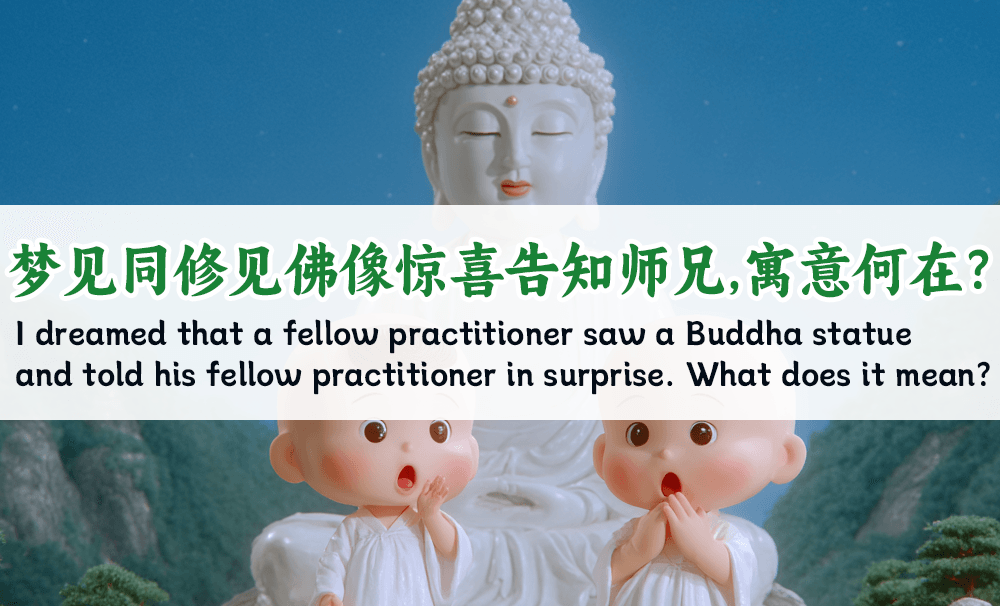 梦见同修见佛像惊喜告知师兄，寓意何在？