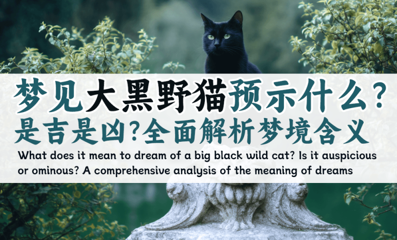 梦见大黑野猫预示什么
