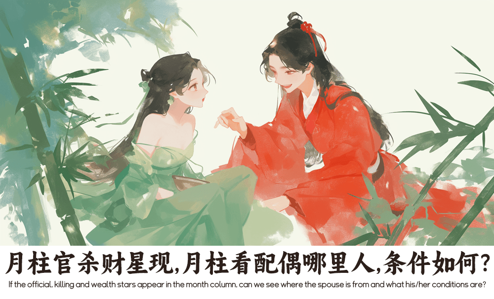 月柱官杀财星现，月柱看配偶哪里人，条件如何？