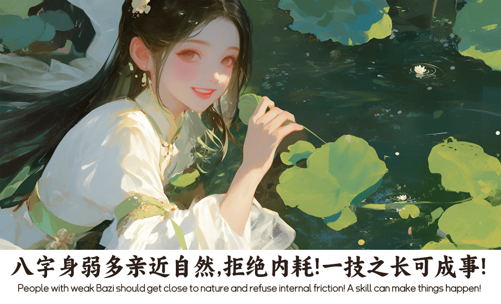 八字身弱多亲近自然，拒绝内耗！一技之长可成事！